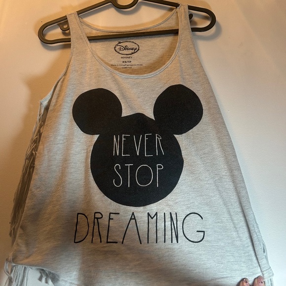 Disney - Never Stop Dreaming Tank Top (Grey & Black) - Picture 1 of 3